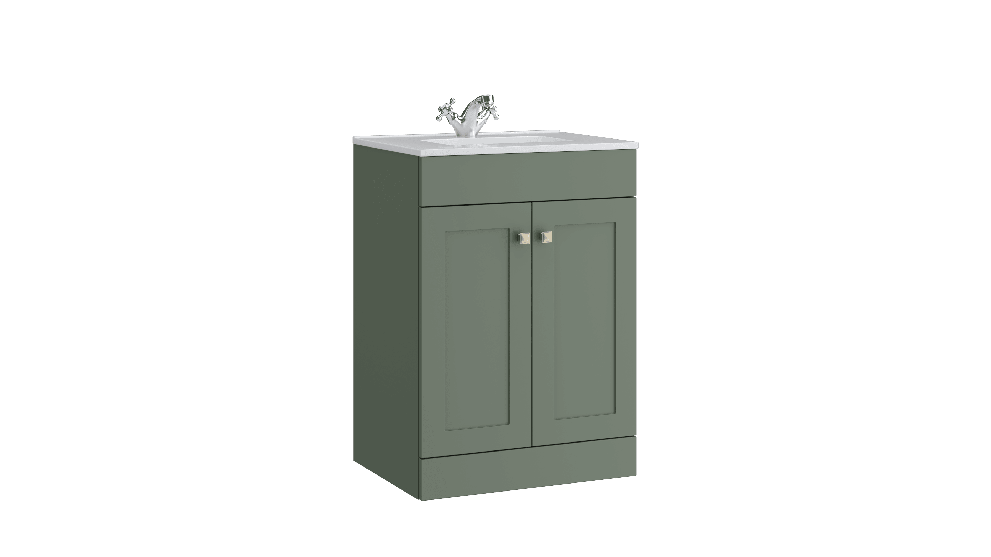 Sanctuary 600mm 2 Door Floor Standing Unit Matt White
