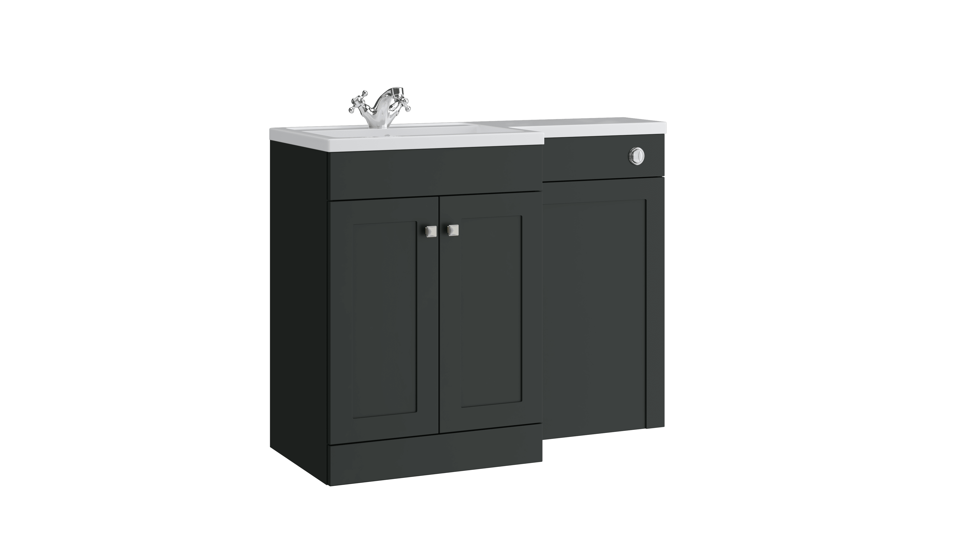 Sanctuary L-Shape Matrix WC Unit Matt Anthracite
