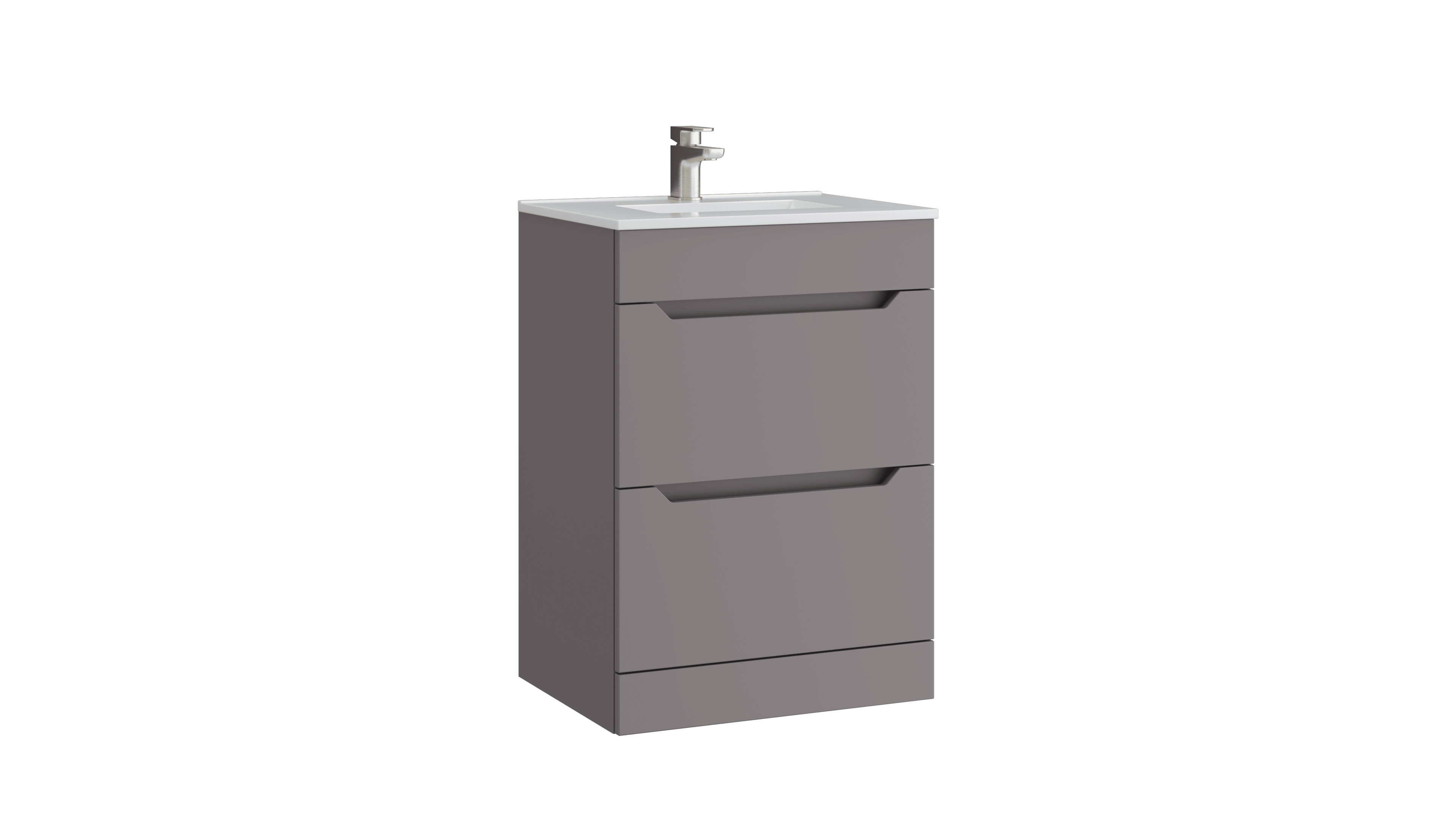 Urban 600mm 2 Drawer Floor Standing Unit Slate Grey