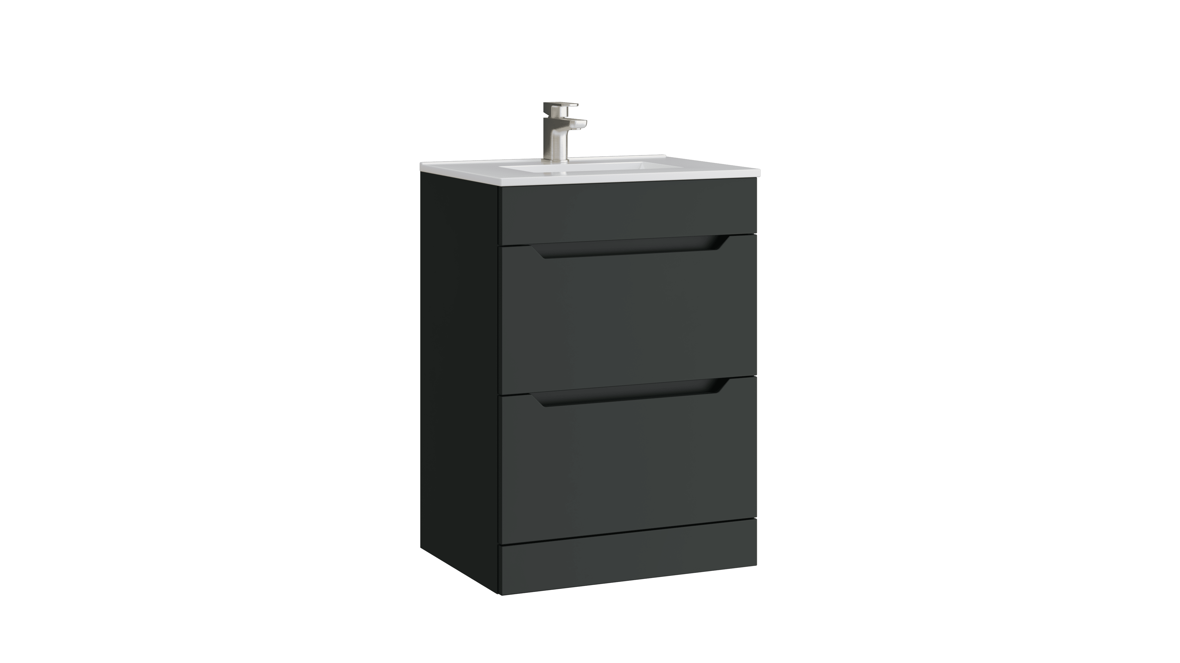 Urban 600mm 2 Drawer Wall Mounted Unit Matt Anthracite