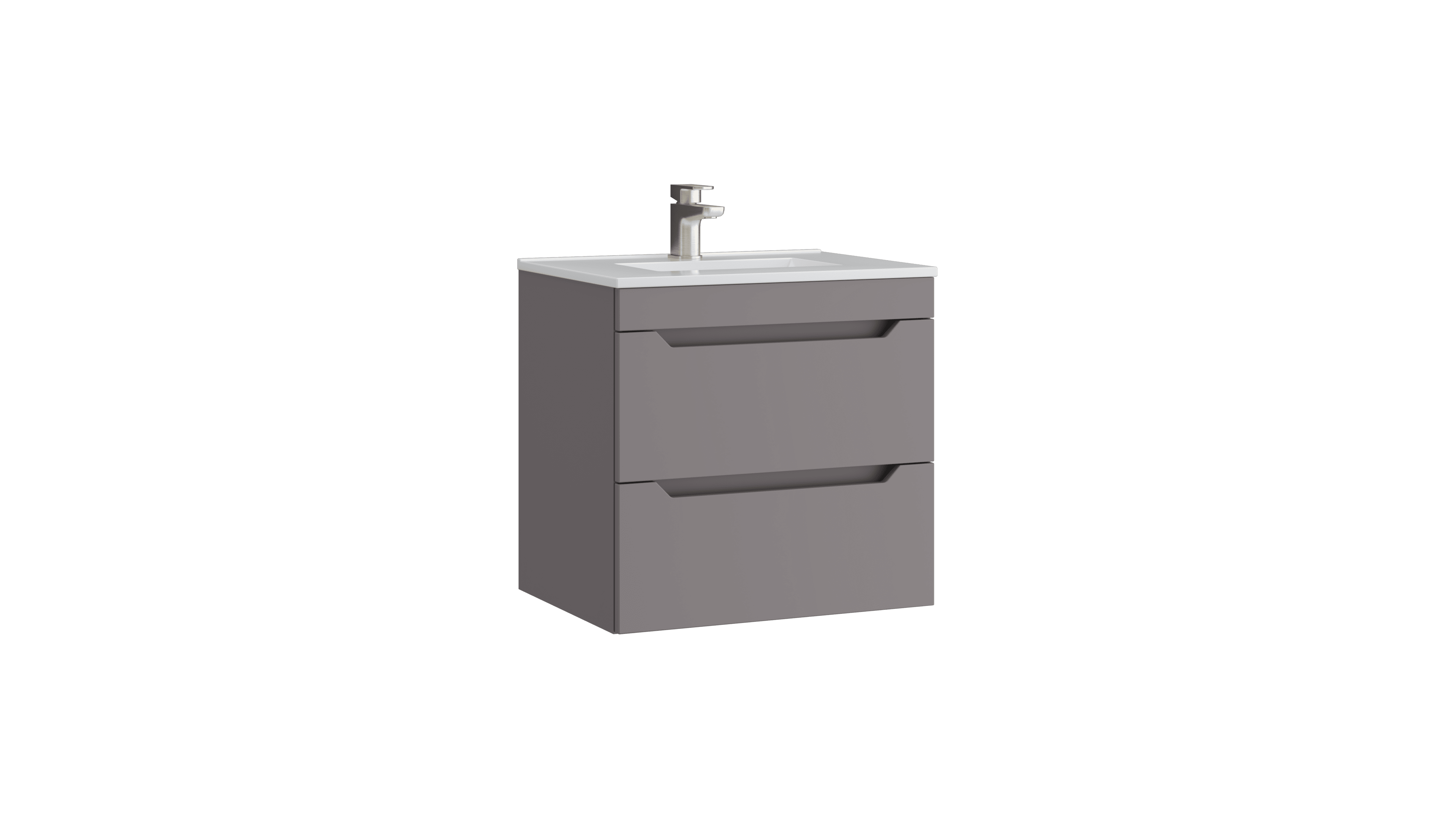 Urban 600mm 2 Drawer Wall Mounted Unit Slate Grey