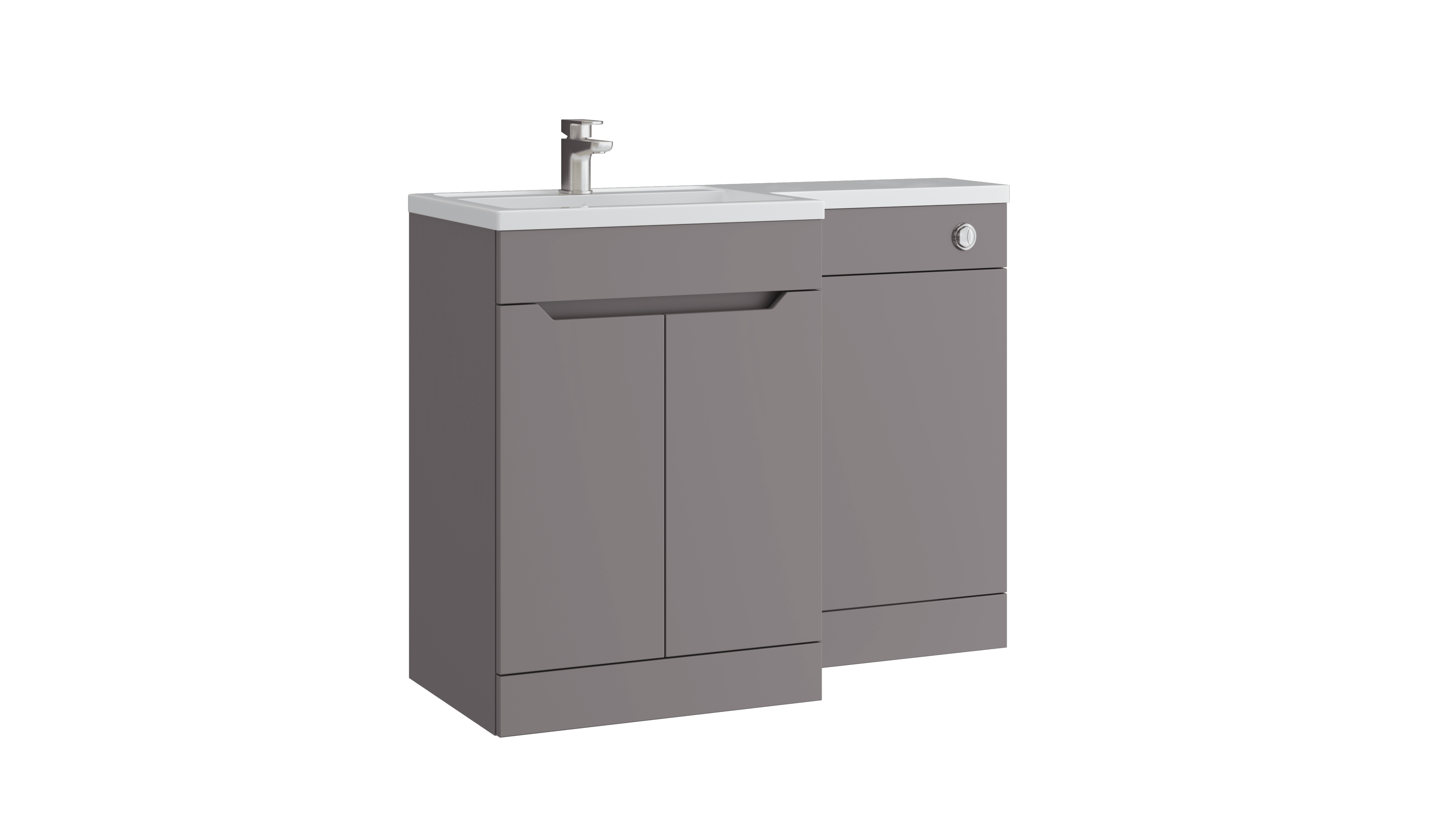 Urban L-Shape WC Unit Slate Grey