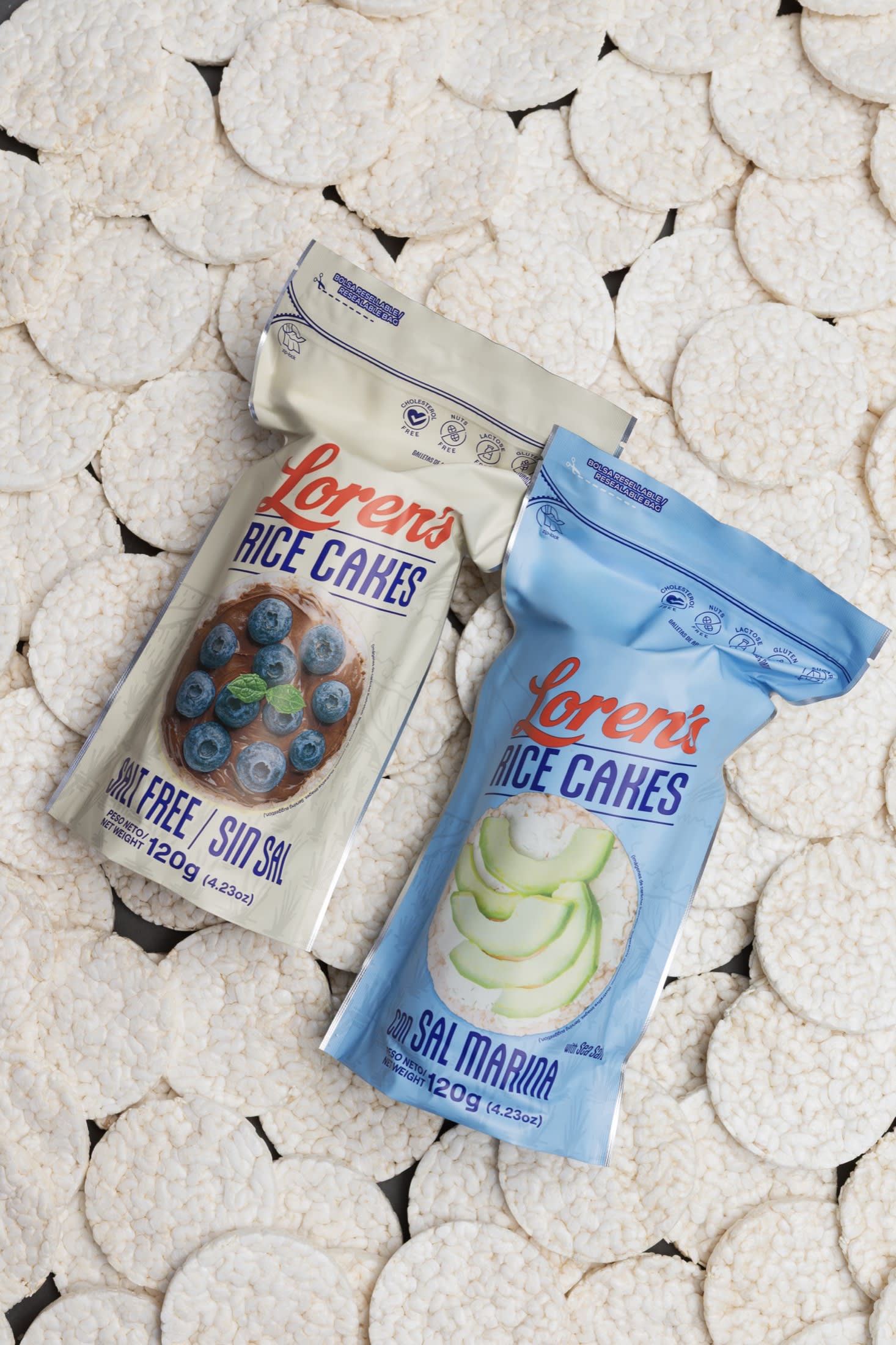 Loren's Rice Cakes Con Sal Marina y Sin Sal