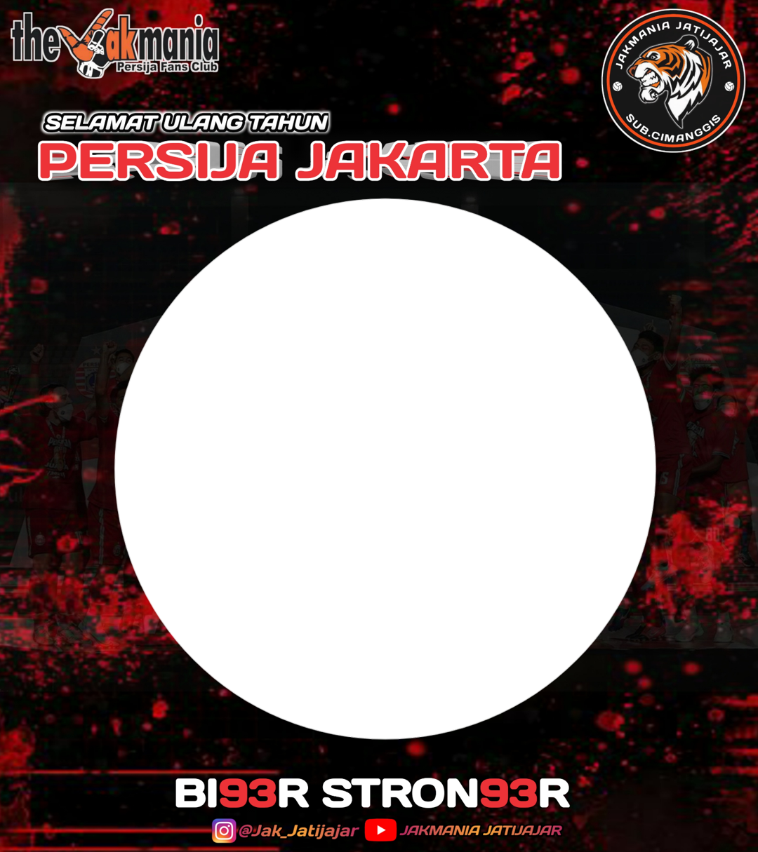 Link Unduh Desain Twibbon 93 persija jakarta buatan JAKMANIA JATIJAJAR