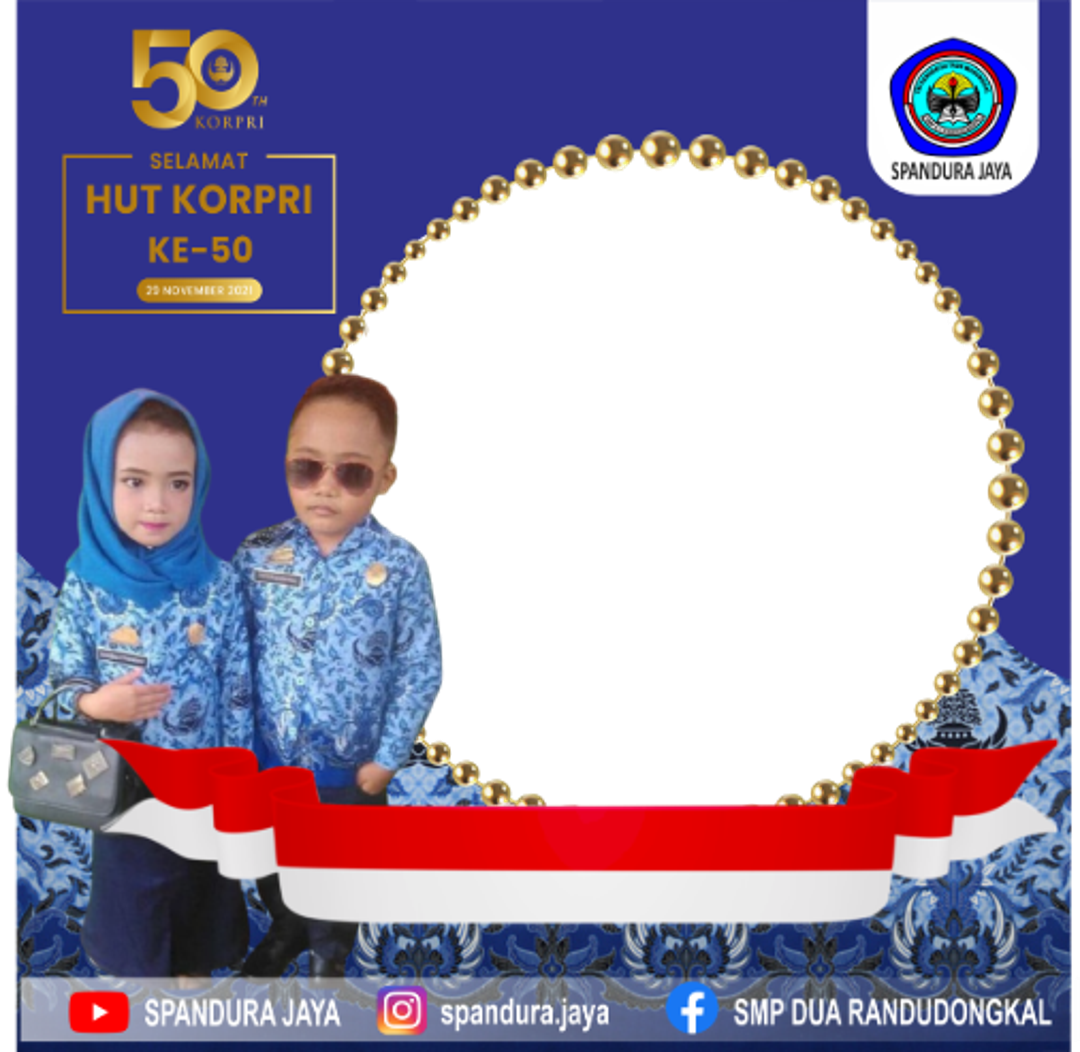 Desain Twibbon hut ke50 korpri Terupdate buatan SPANDURA Jaya