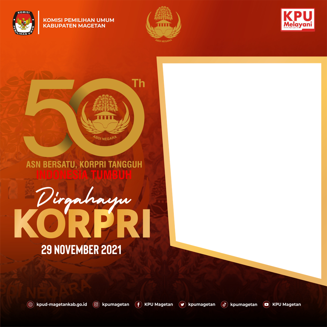 Gambar Twibbon Selamat HUT ke50 KORPRI Terbaru buatan Bayu Renaldy