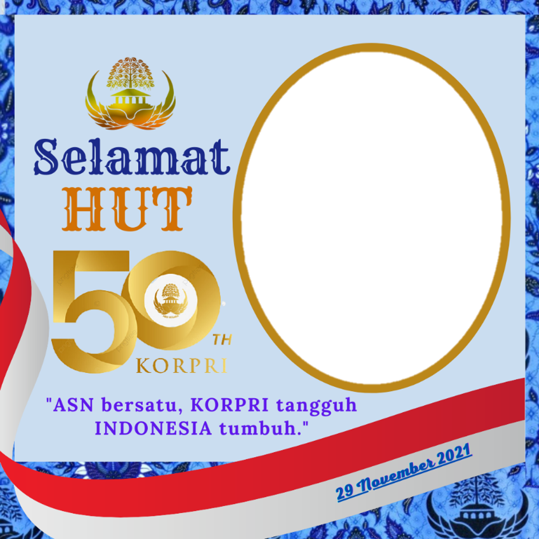 Twibbon untuk HUT KE50 KORPRI FREE buatan Mas Nadhim