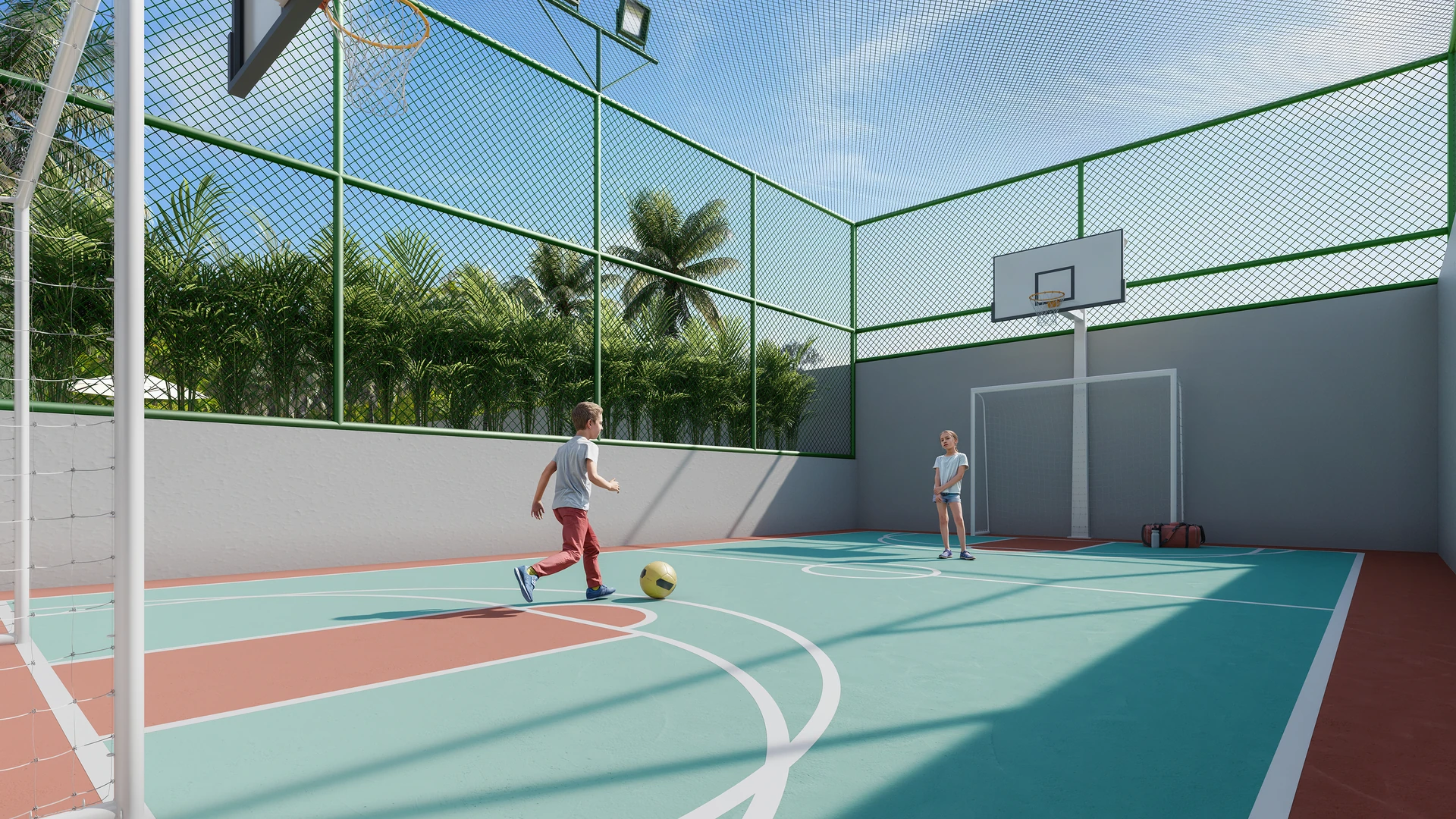 Quadra recreativa do Gran Sky