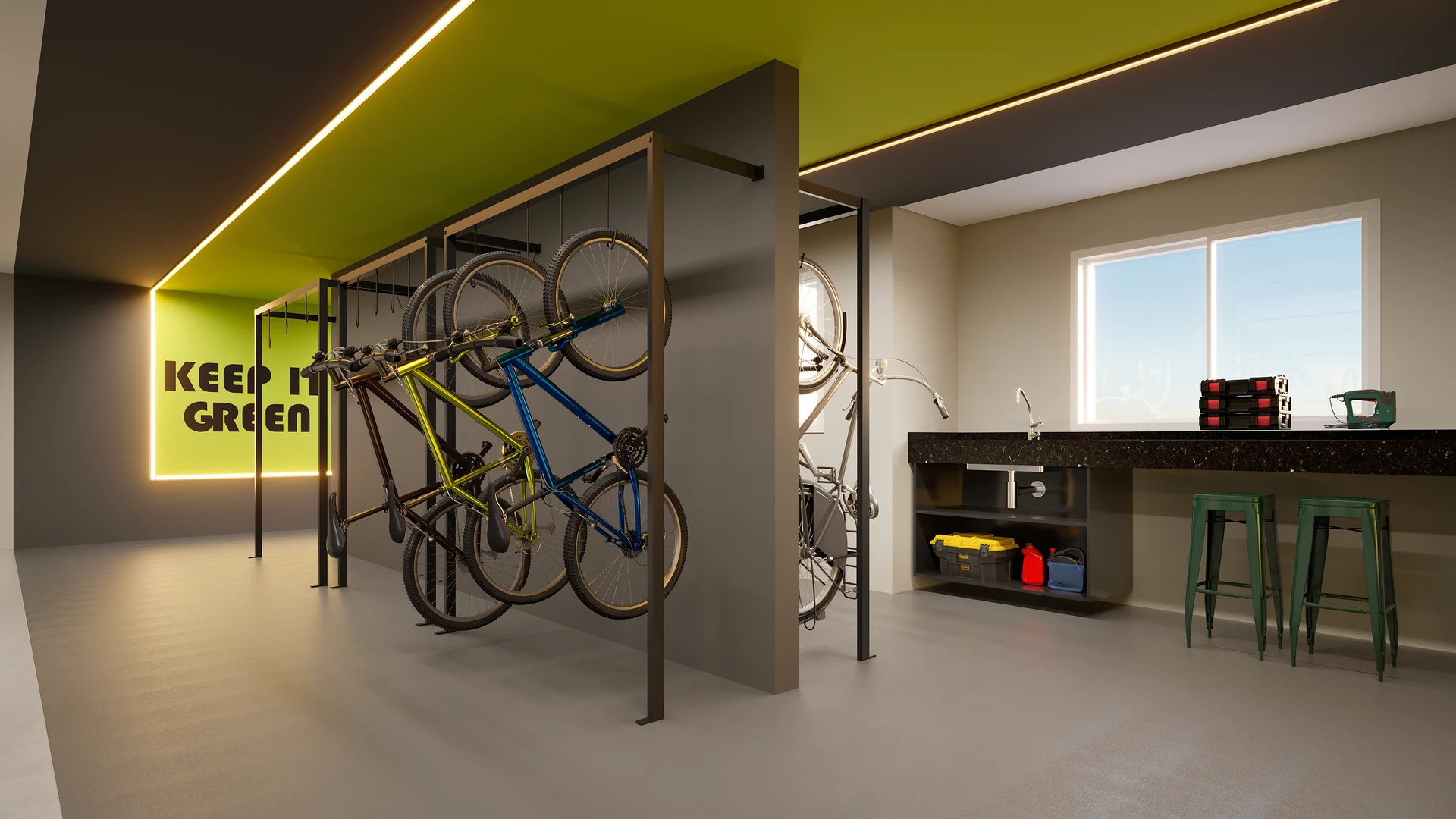 Oficina de bike do Gran Sky