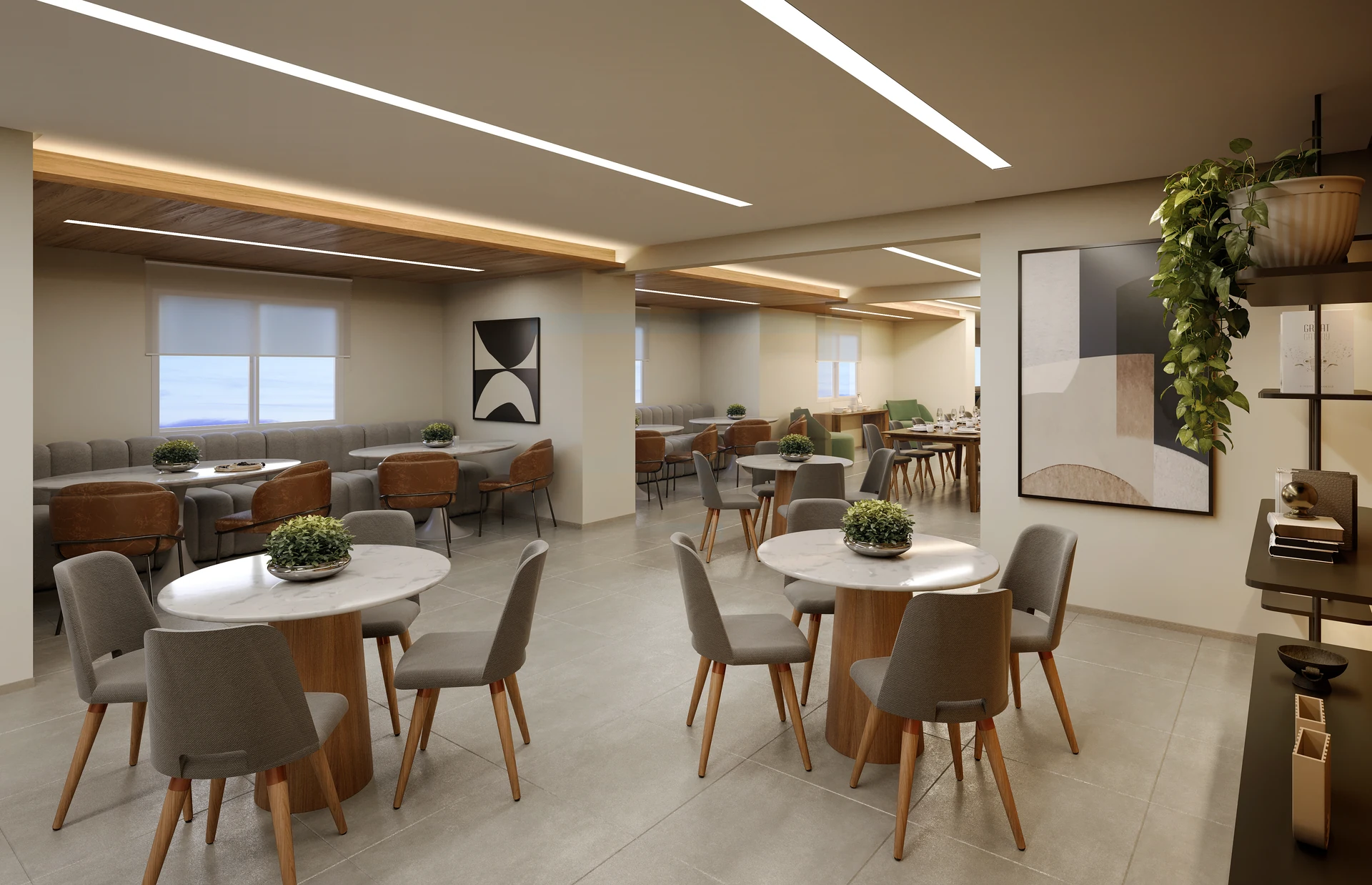 Espaço gourmet interno com salão de festas