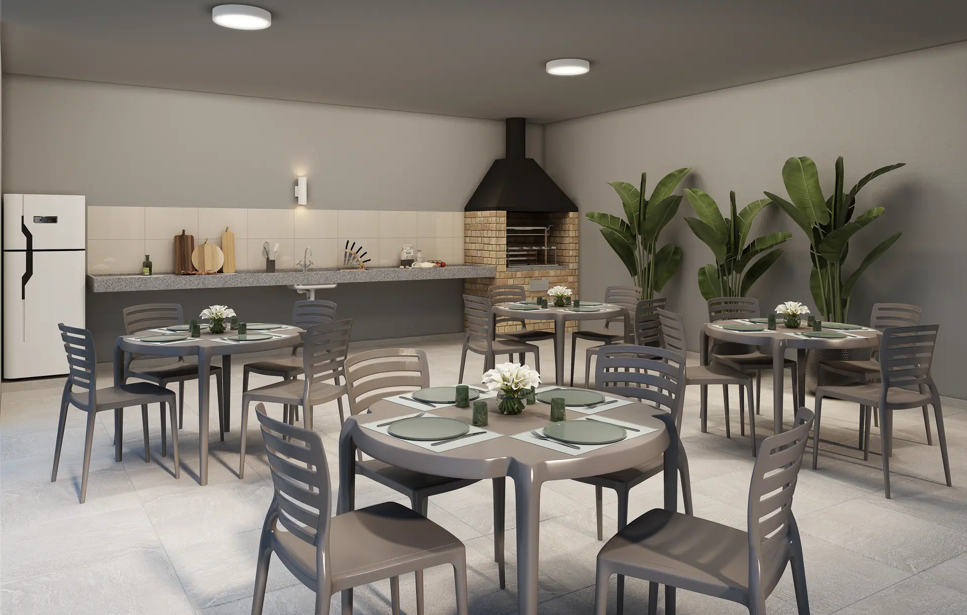 Espaço gourmet do New Vila Ema