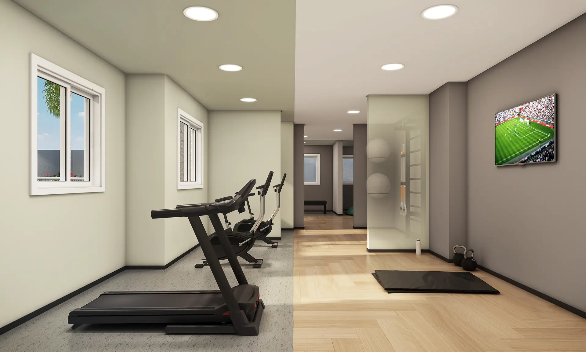 Espaço fitness do New Vila Ema