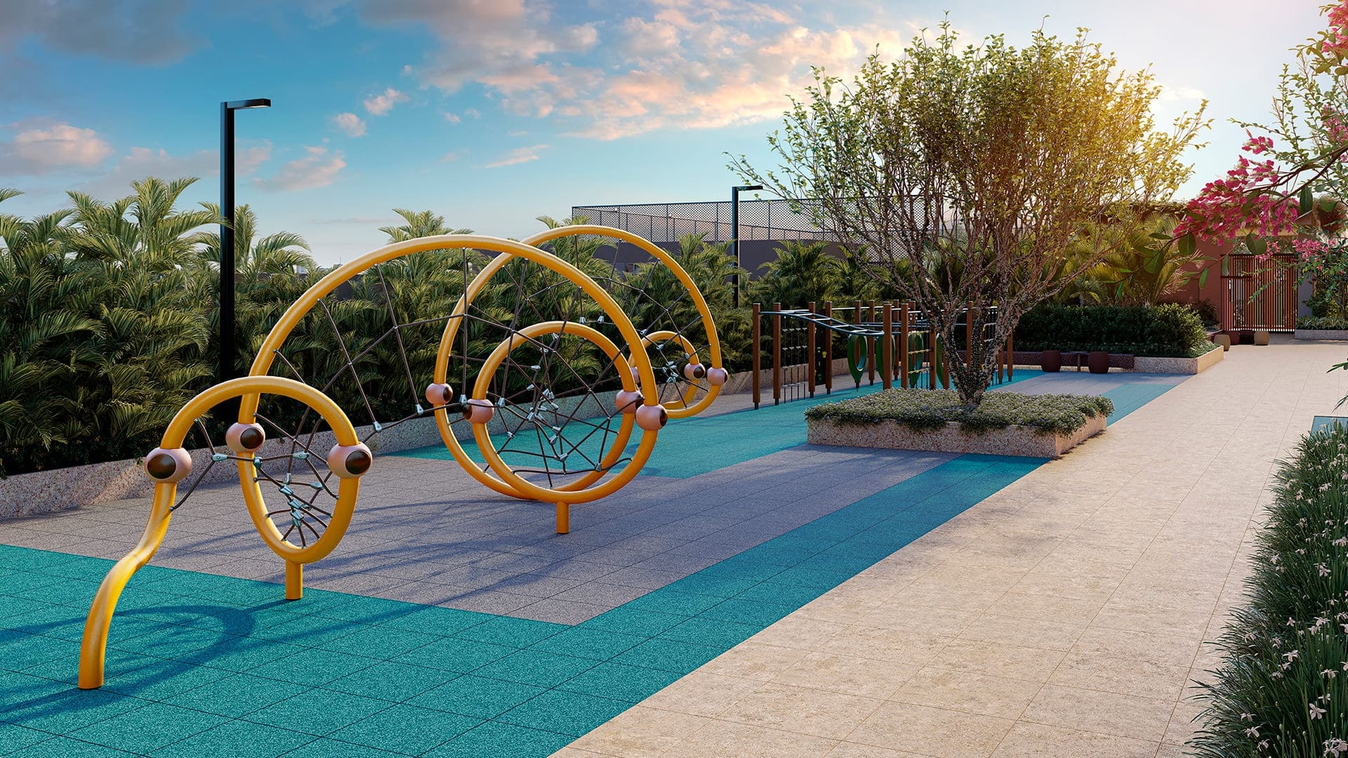 Perspectiva artística do playground