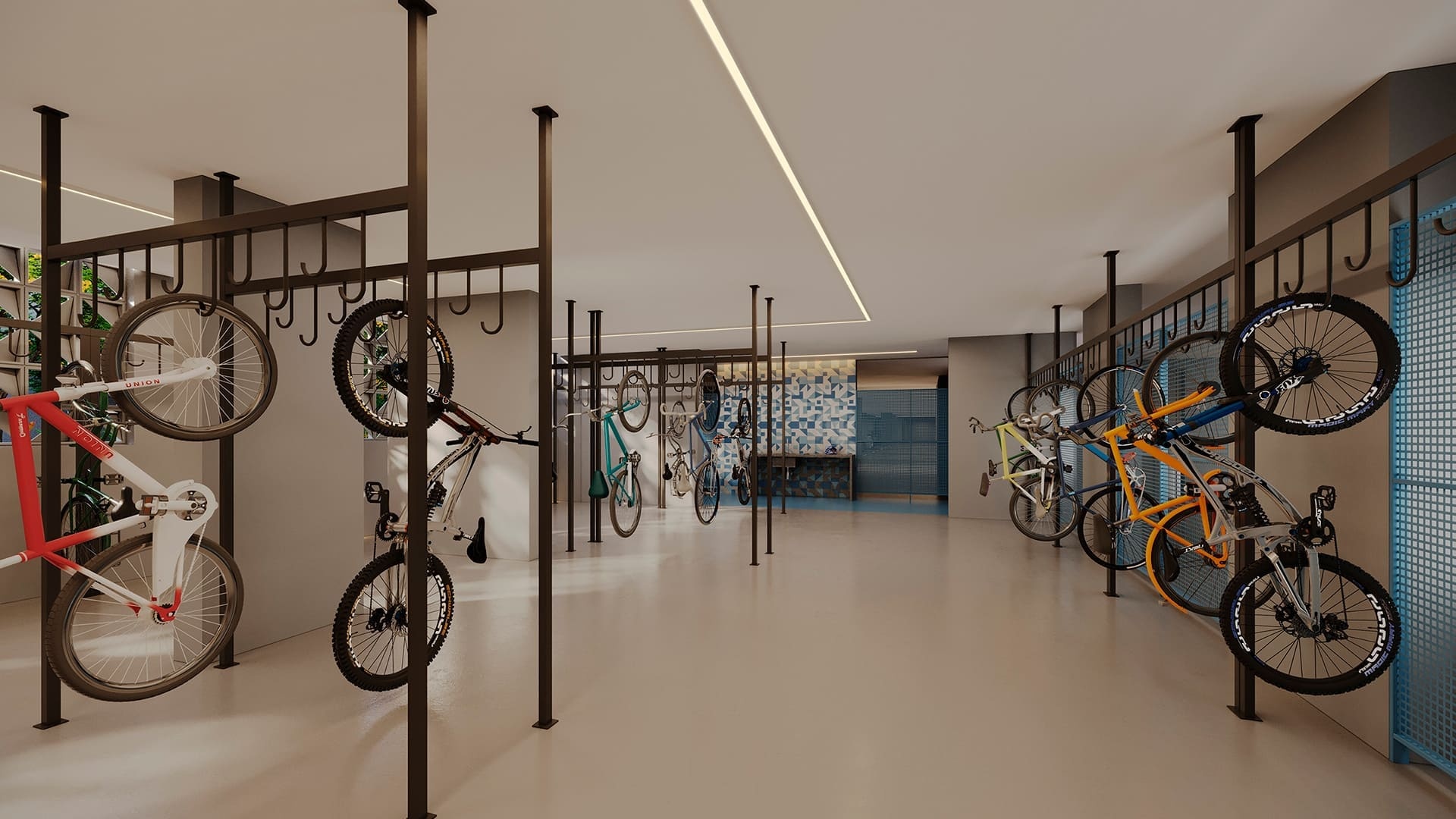 Perspectiva artística do bicicletário