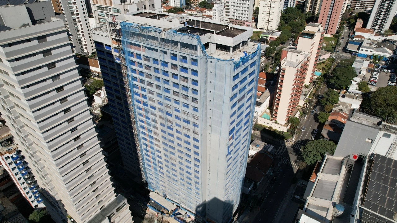 Vista aérea da torre do The Collection Vila Clementino