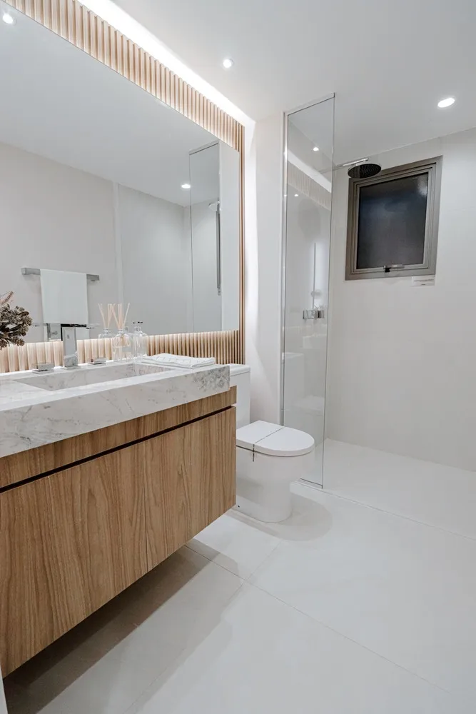 Lavabo do apartamento decorado do DF345 Vila Clementino