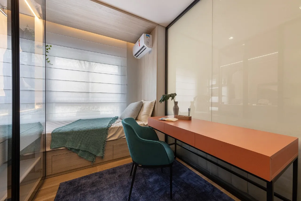 Quarto do apartamento decorado do The Collection Paulista