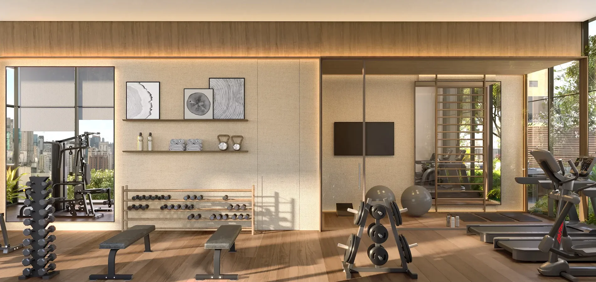 Espaço fitness do Asteri