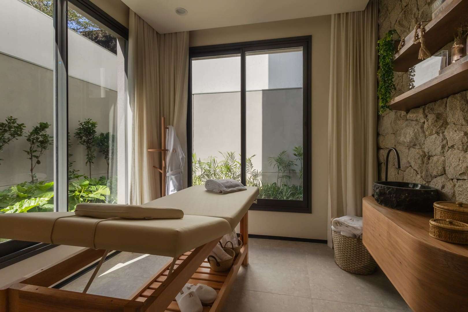 Sala de massagem do Baume Itaim