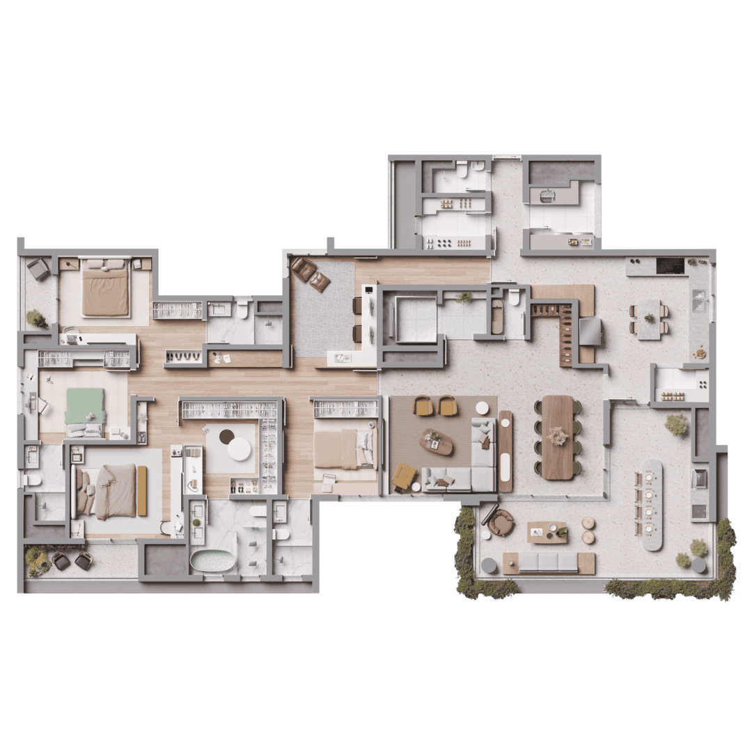 Planta Essence · 4 suítes