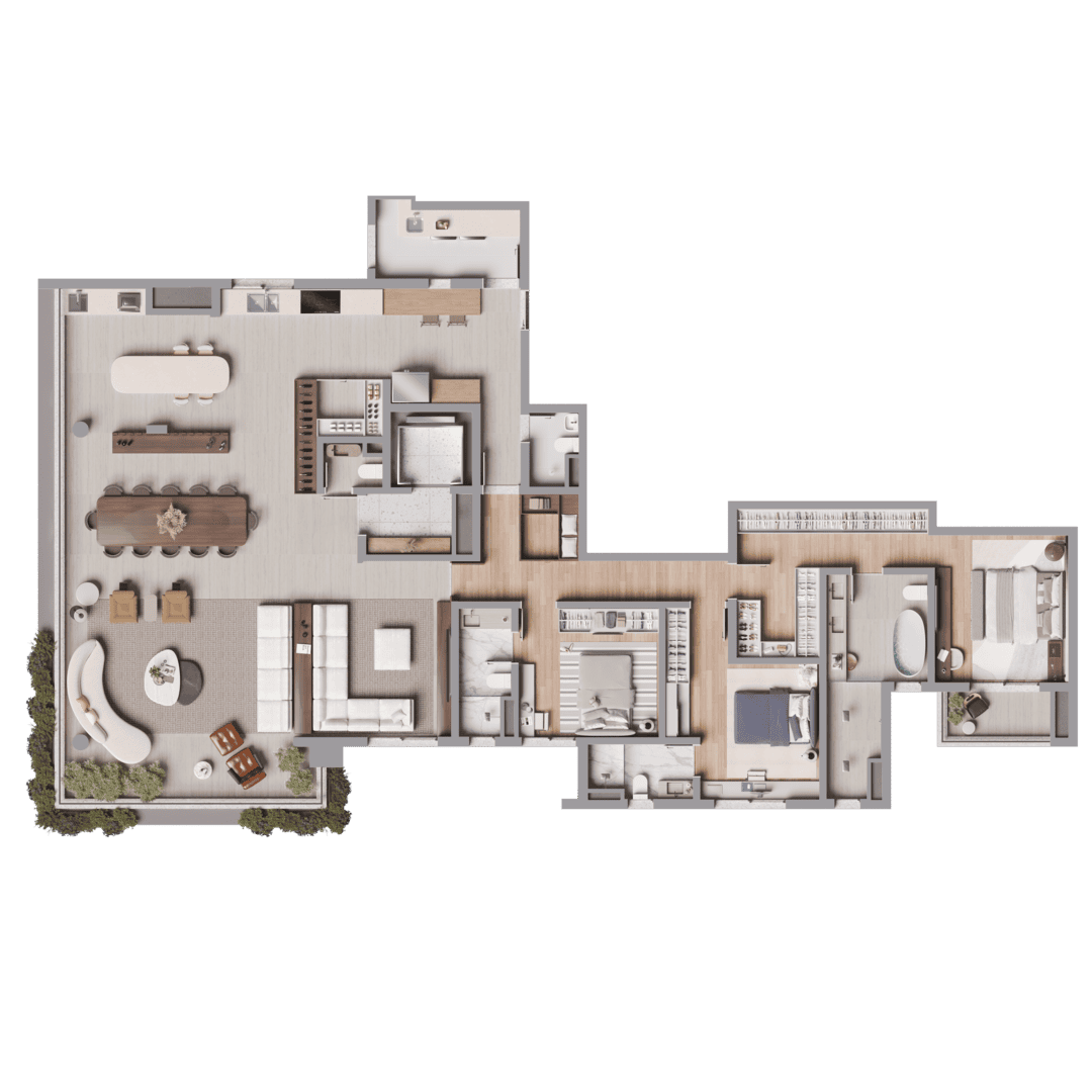 Planta Harmonie Ampliado · 3 suítes