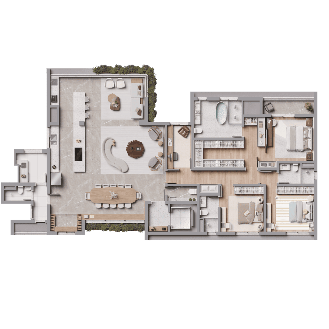 Planta Sereine Ampliado · 3 suítes