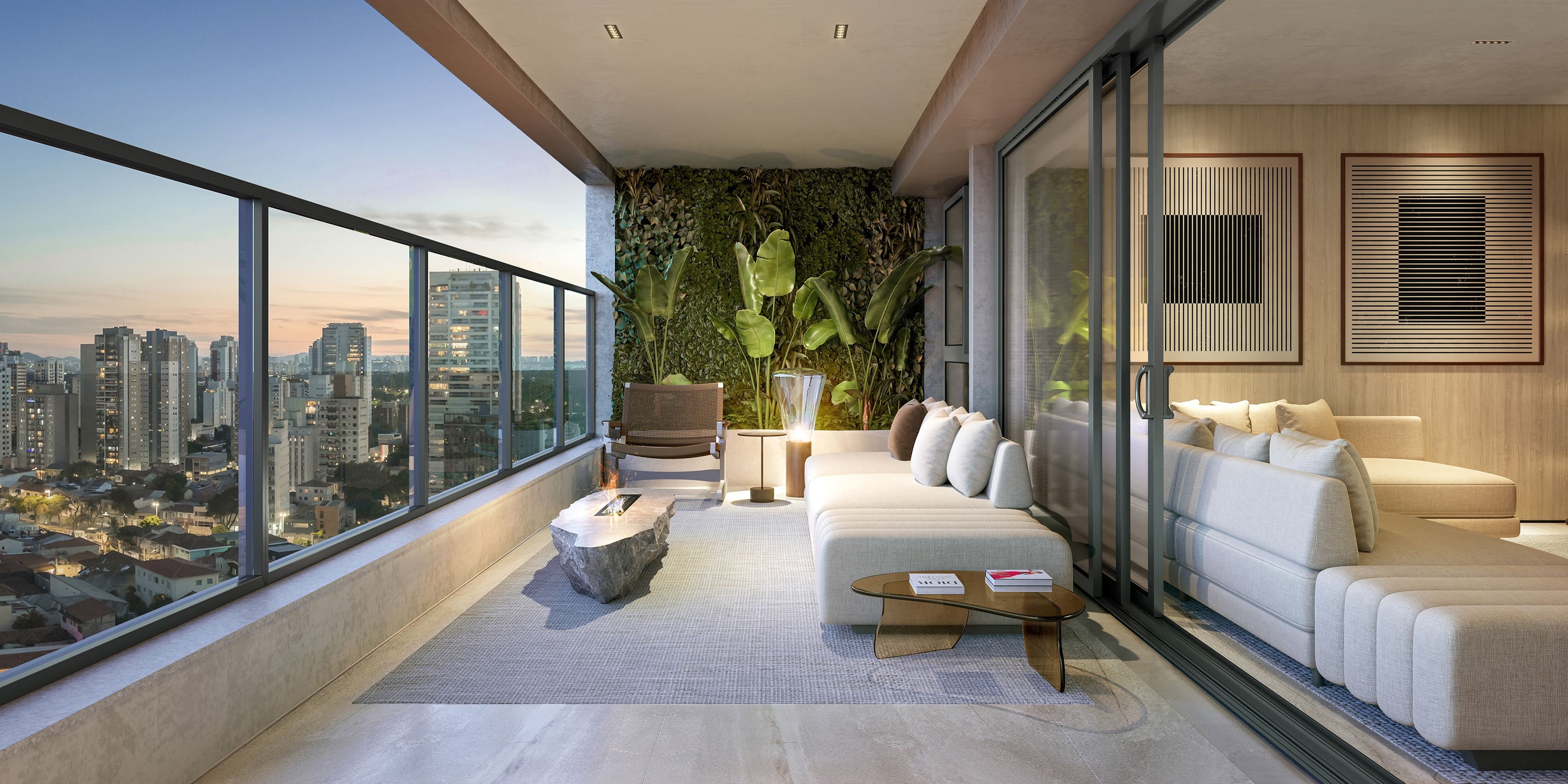 Terraço do apartamento decorado