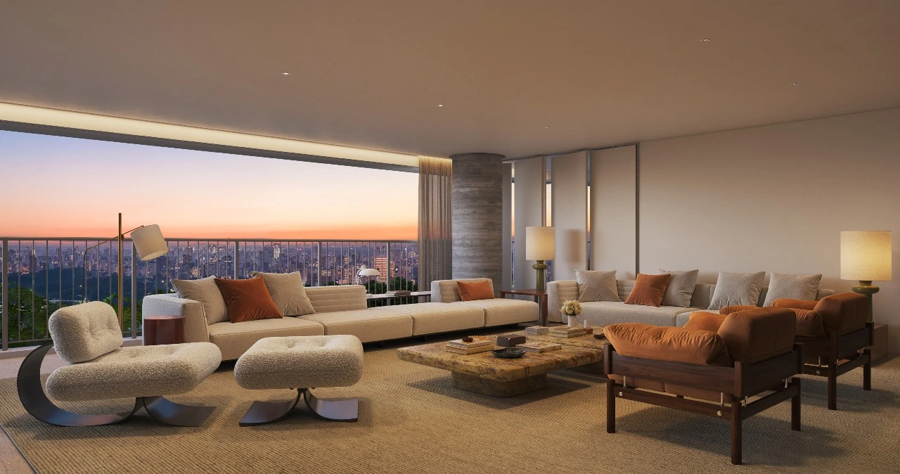 Sala de estar - Apto 300m² — apartamento decorado do Eterno Paraíso