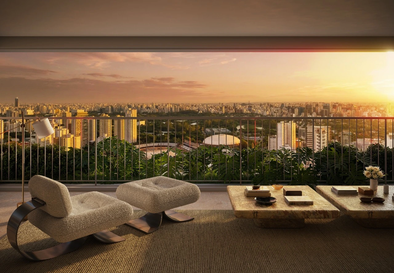 Sala de estar — apartamento decorado do Eterno Paraíso
