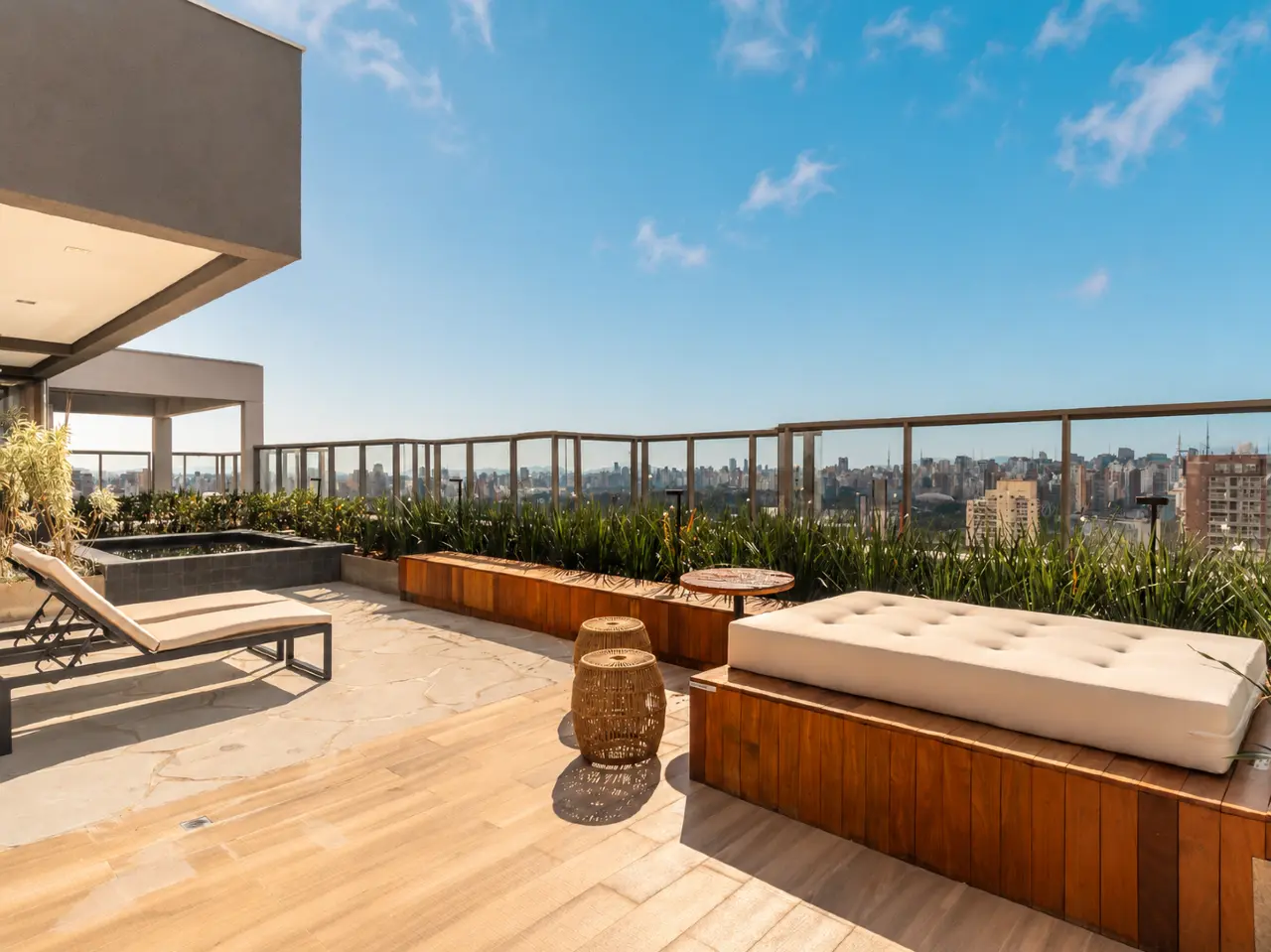 Lounge externo do Mirant Ibirapuera