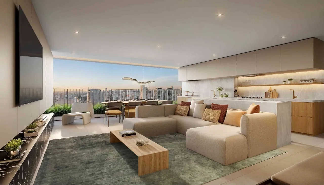 Living 148m² — apartamento decorado do Valen Capote Valente