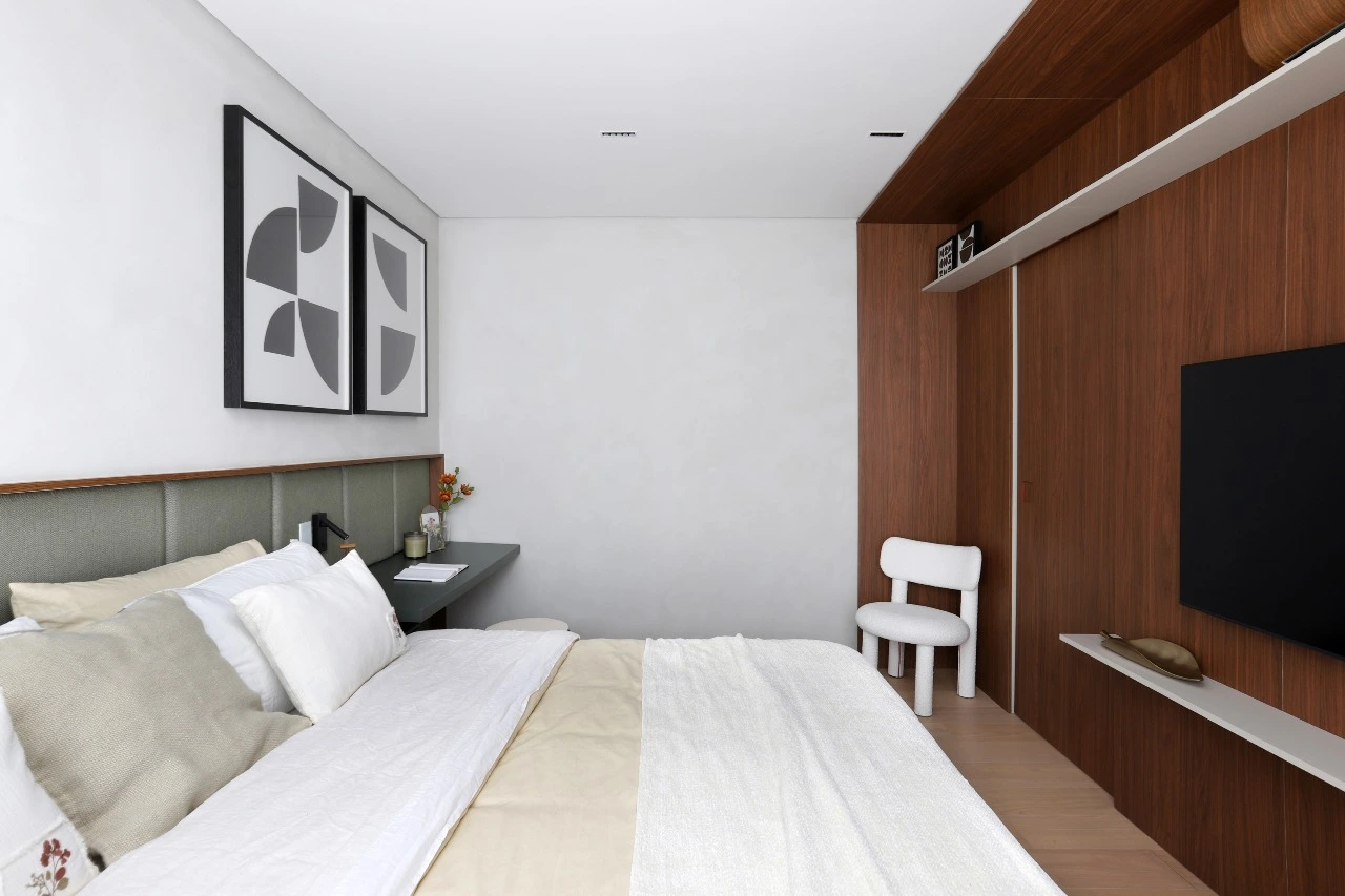 Suíte 1 — apartamento decorado do Oscar Itaim