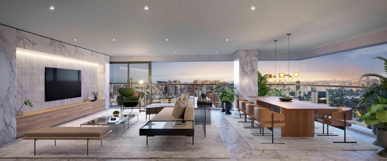 Living 142m² — apartamento decorado do Oscar Itaim