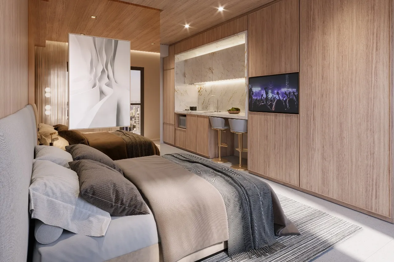 Studio 23m² — apartamento decorado do FC44 Vila Clementino