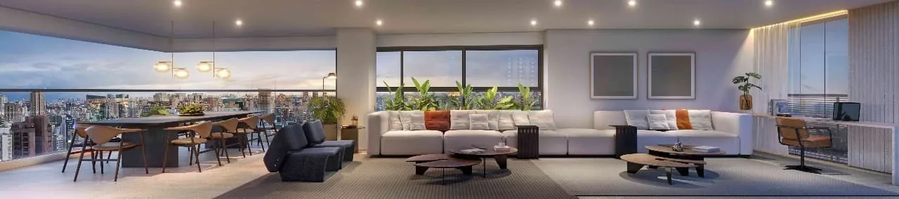 Living 185m² — apartamento decorado do Oscar Itaim