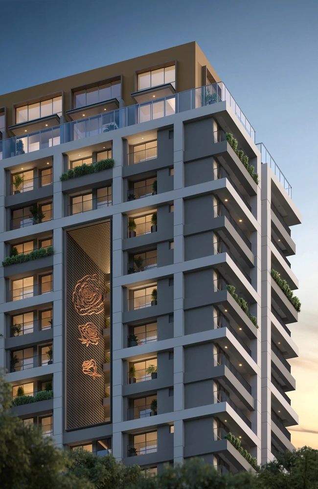 Detalhe Fachada - Torre Collection do The Rose Collection