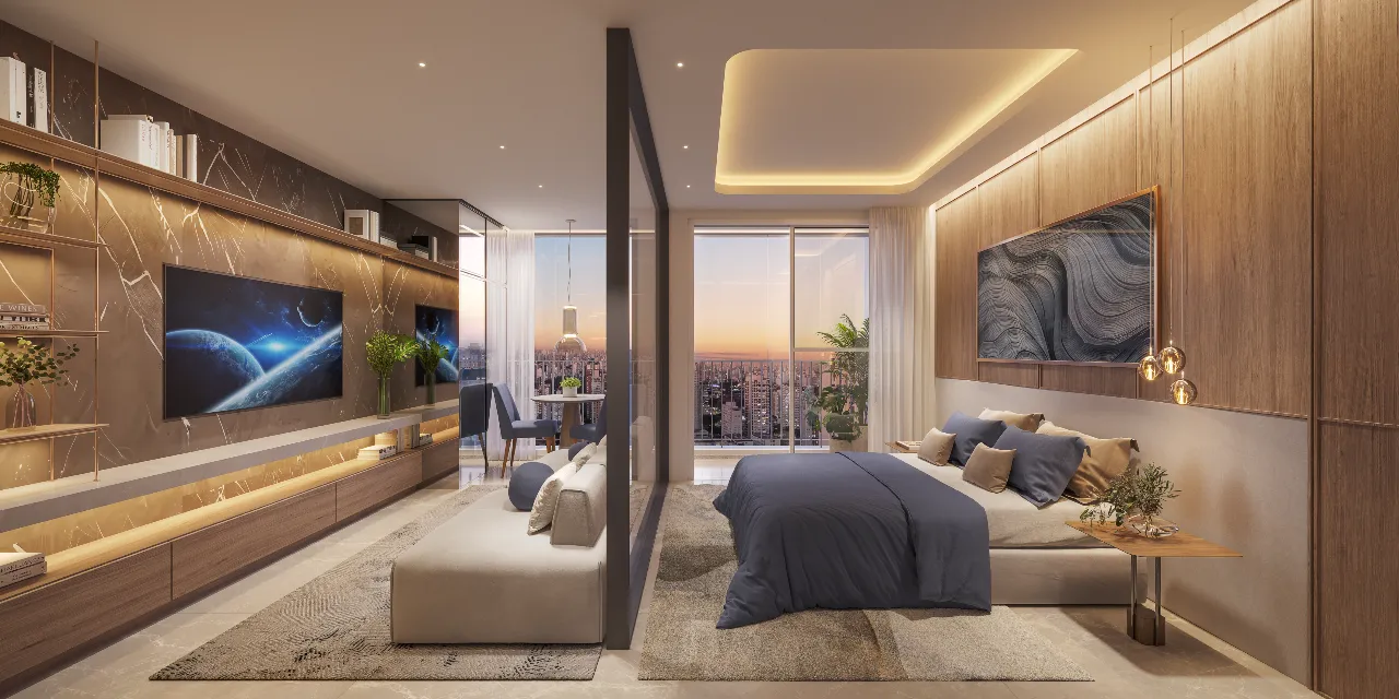 1 DORM.  34 M² — apartamento decorado do The Rose Collection