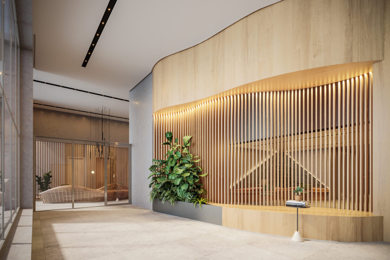 Lobby residencial do Botaní