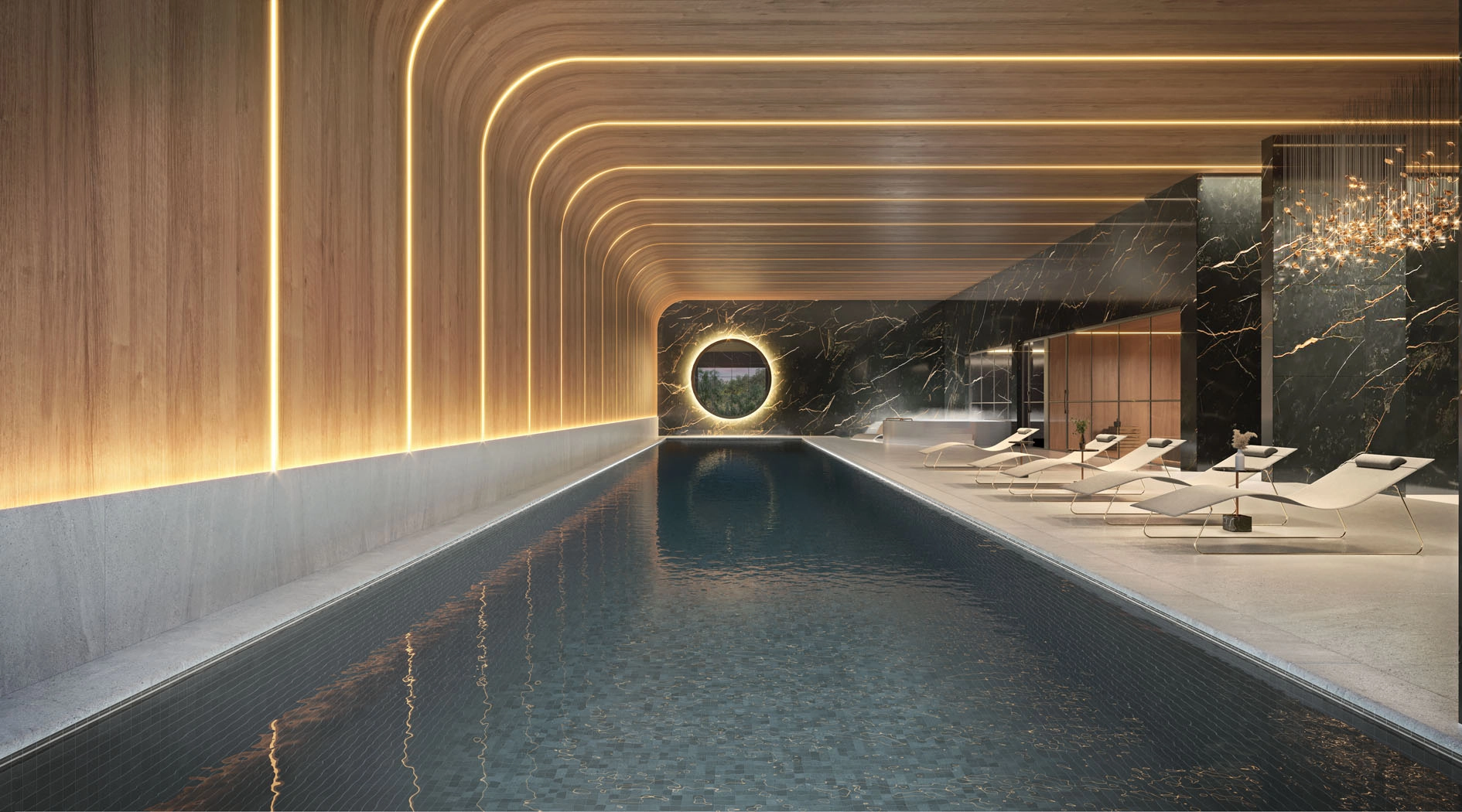 Piscina Coberta com Raia de 25m do Soleil Residences