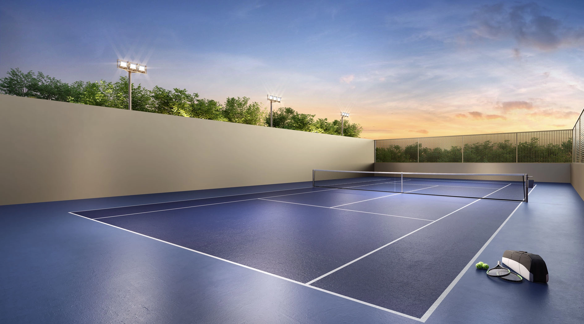 Quadra de Tênis do Soleil Residences