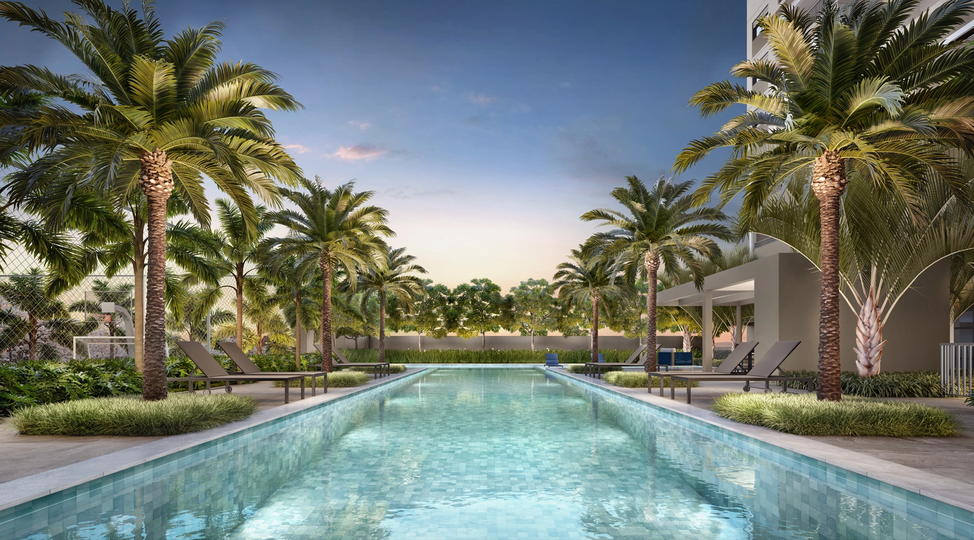 Piscina com raia de 25m do Grand Square