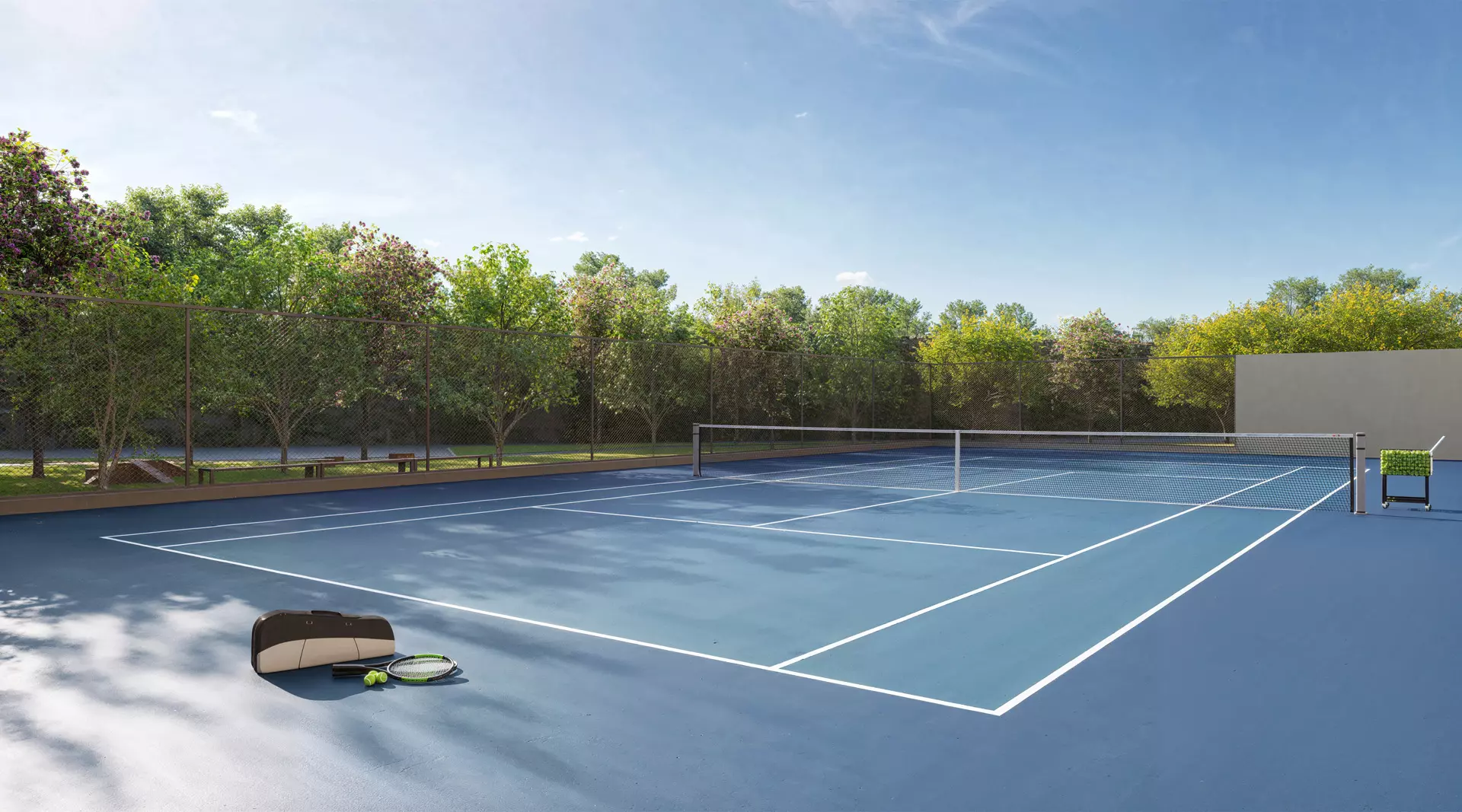 Quadra de tenis do Jardim da Hípica