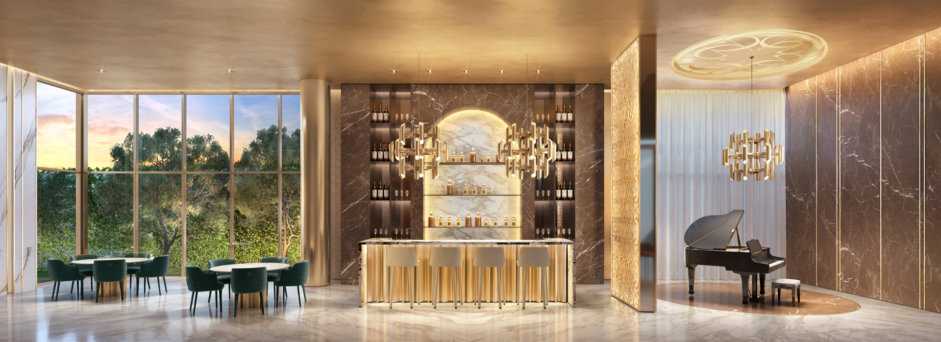 Lounge piano bar do Saffire By Elie Saab