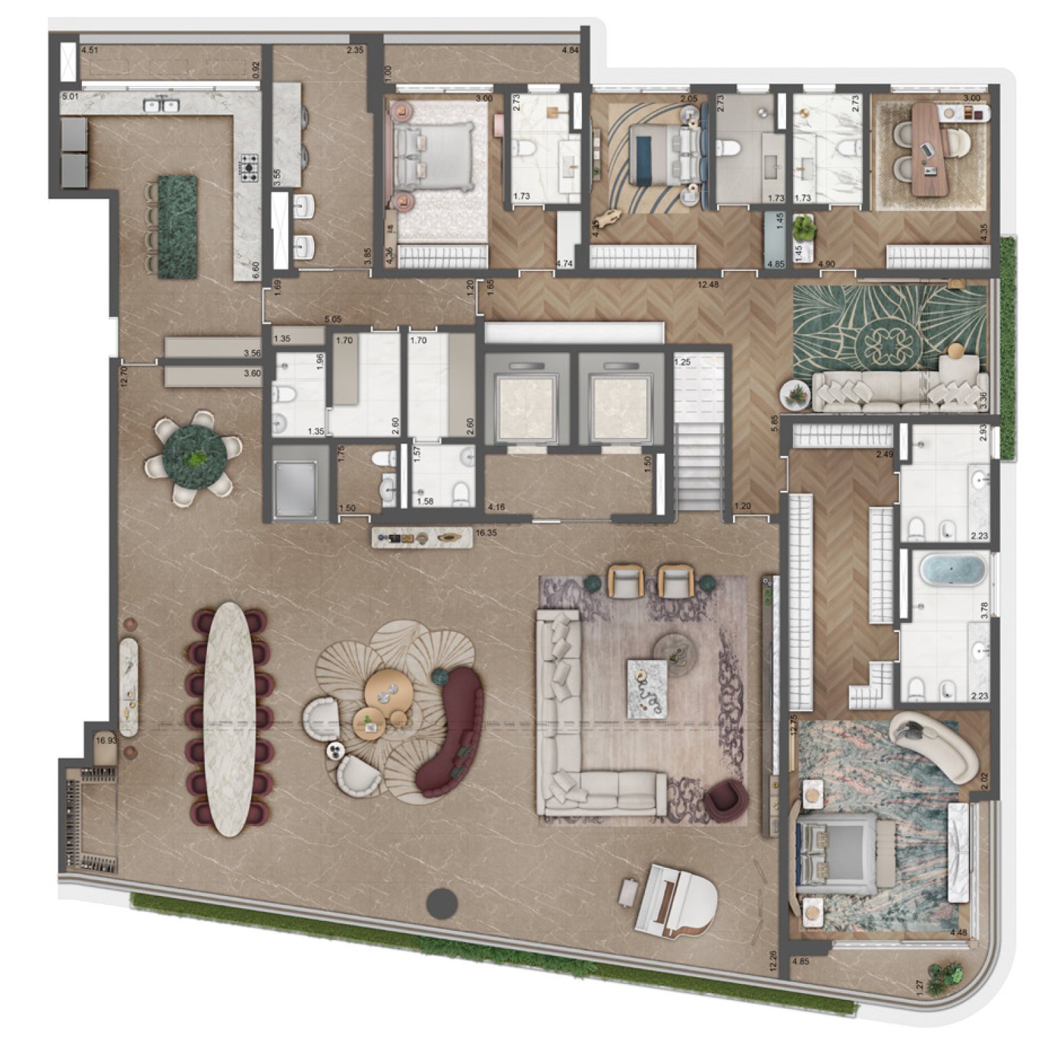 Planta Duplex · 868 m²