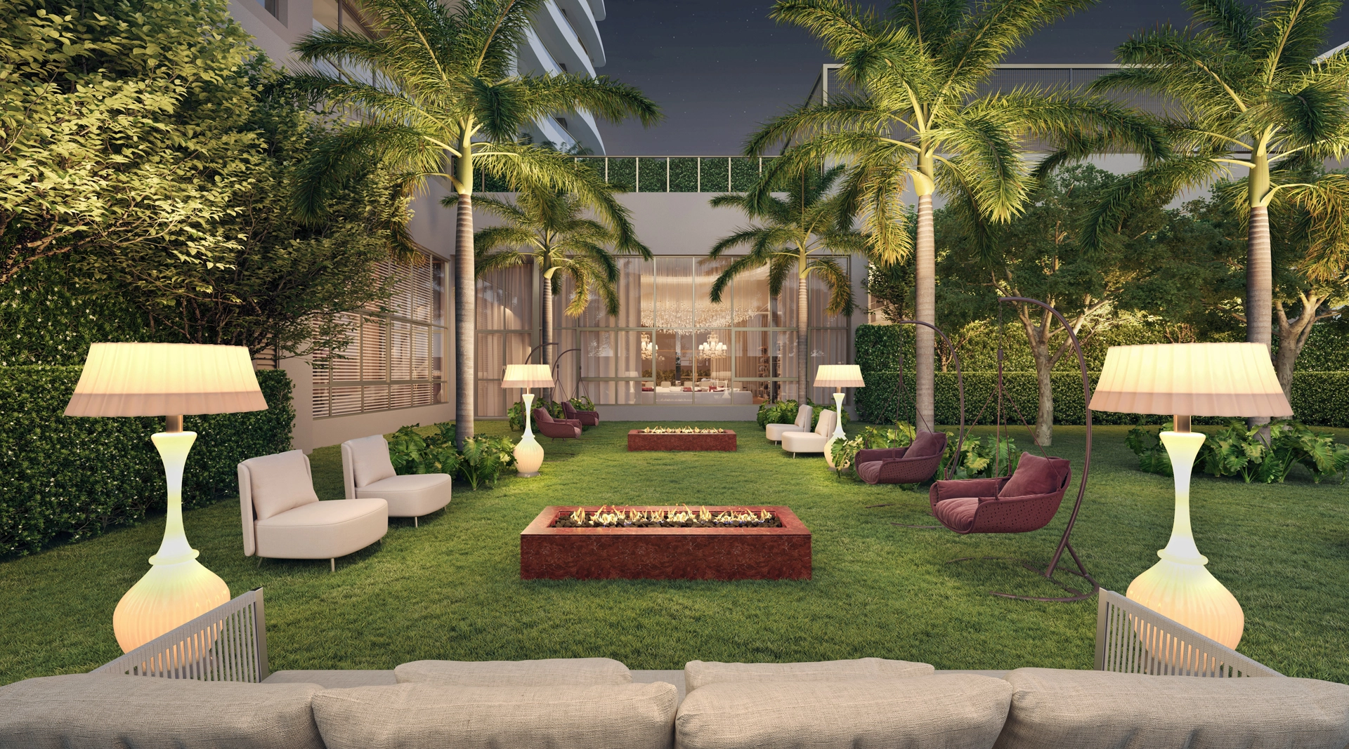 Lounge Externo do Le Six Residences
