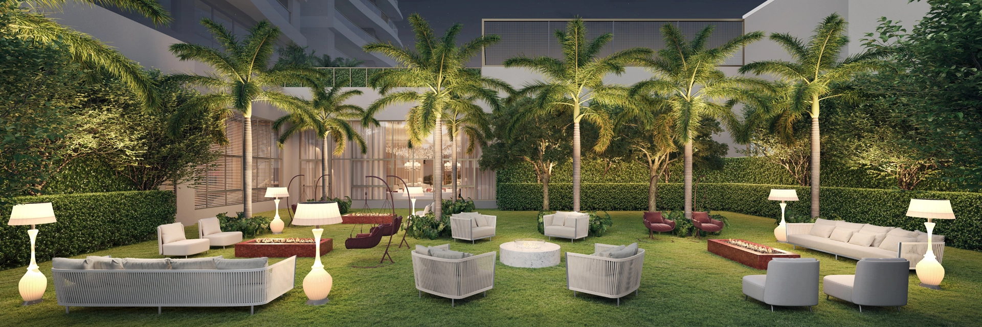 Lounge Externo 1 do Le Six Residences