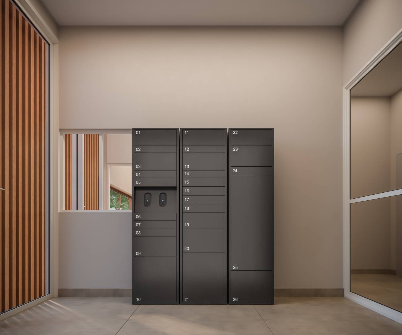 Lockers inteligentes do Biotique Ibirapuera