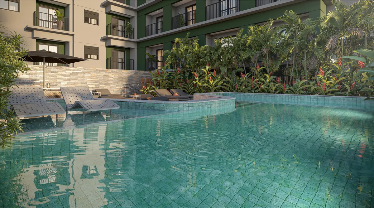 Piscina e Solarium do Alves Pinheiros