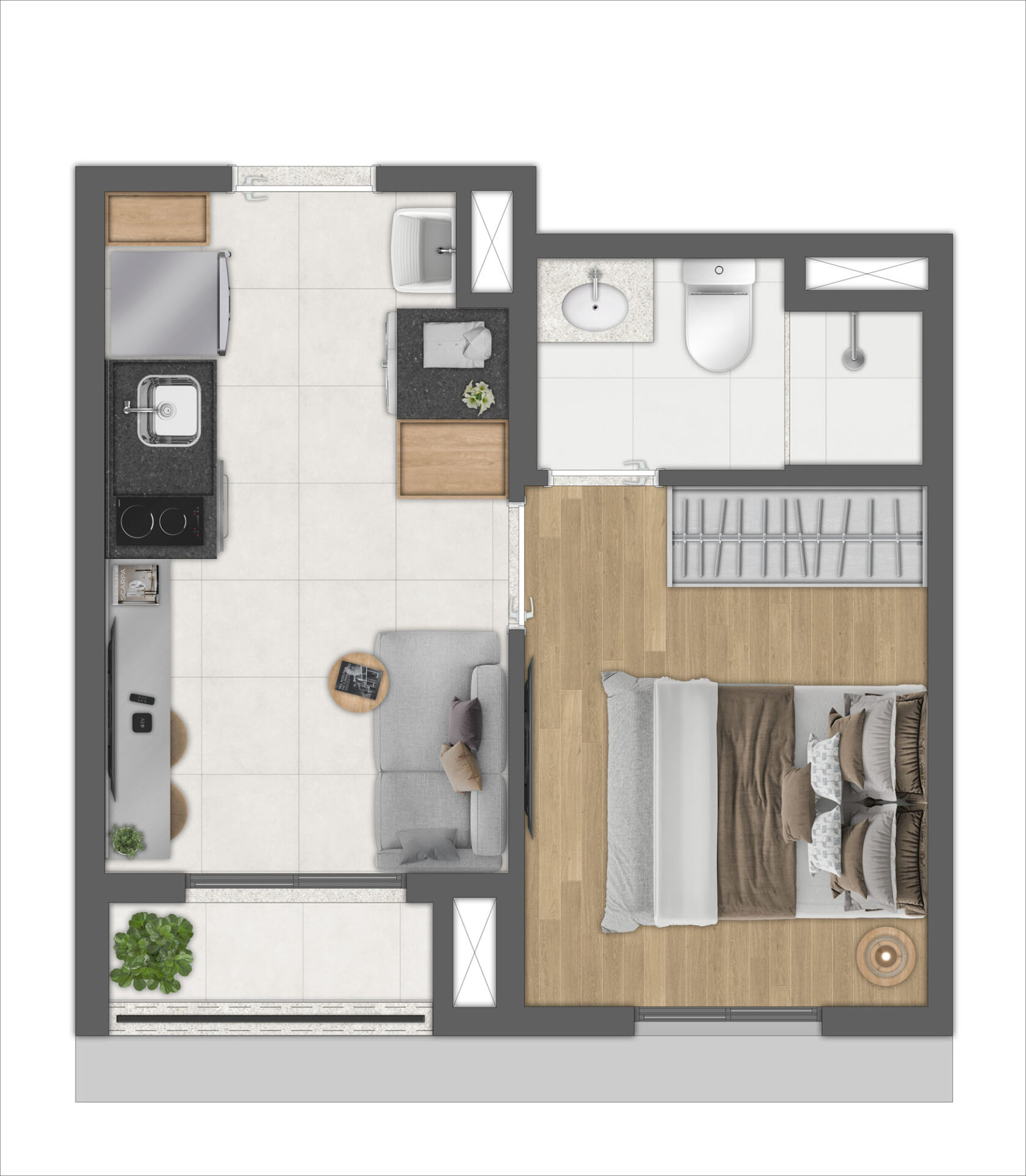 Planta 1 dorm · 24 m²