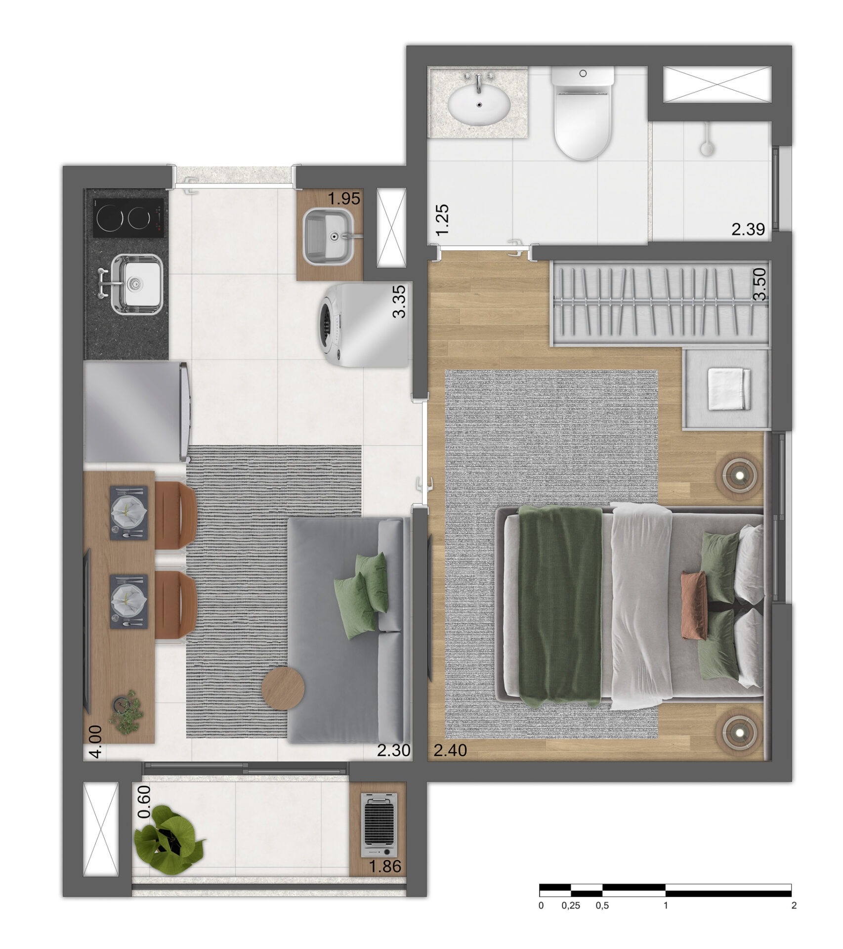 Planta 1 dorm · 25 m²